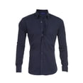 thumbnail image 2 of Faithtur Men Slim Fit Shirts Solid Color Hidden Zipper Button-Down Long Sleeve Tops Turn-Down Collar Spring Fall Casual Clothes, 2 of 4