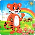 thumbnail image 1 of Rompecabezas de madera de 20 piezas para niños, juguete de dinosaurio de dibujos animados, juego de rompecabezas de madera para bebés, juguetes educativos tempranos para niños, 1 of 4