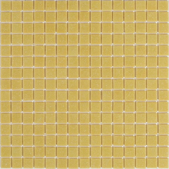 Dune 12 in. x 12 in. Glossy Cream Beige Glass Mosaic Wall and Floor Tile (20 sq. ft./case) (20-pack)