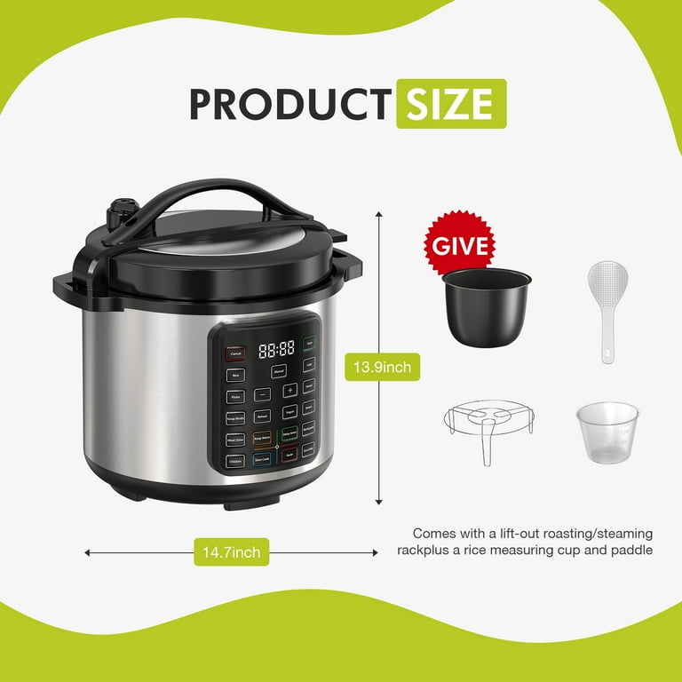 CONCETTA Electric Pressure Cooker 8 Quart Multi Kitchen