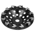 thumbnail image 4 of Muela abrasiva de diamante de 10 dientes, color negro, 180 mm, para lijar hormigón, piedra y cemento., 4 of 14