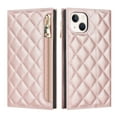 thumbnail image 3 of Nalacover Crossbody Wallet Phone Case for iPhone 13,Premium PU Leather Magnetic Closure Flip Stand Card Holder Zipper Pocket Purse Phone Case with Shoulder Strap,Rosegold, 3 of 11