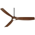thumbnail image 6 of Casa Vieja 70" Kona Wind Indoor Outdoor Ceiling Fan 3 Blade LED Light Remote Control Black Finish Walnut Finish Blades DC Motor Damp Rated, 6 of 8