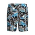 thumbnail image 4 of Yiaed Blue Excavator for Men's Soft Sleep Pajama Short Lounging Pajama Shorts-Large, 4 of 8