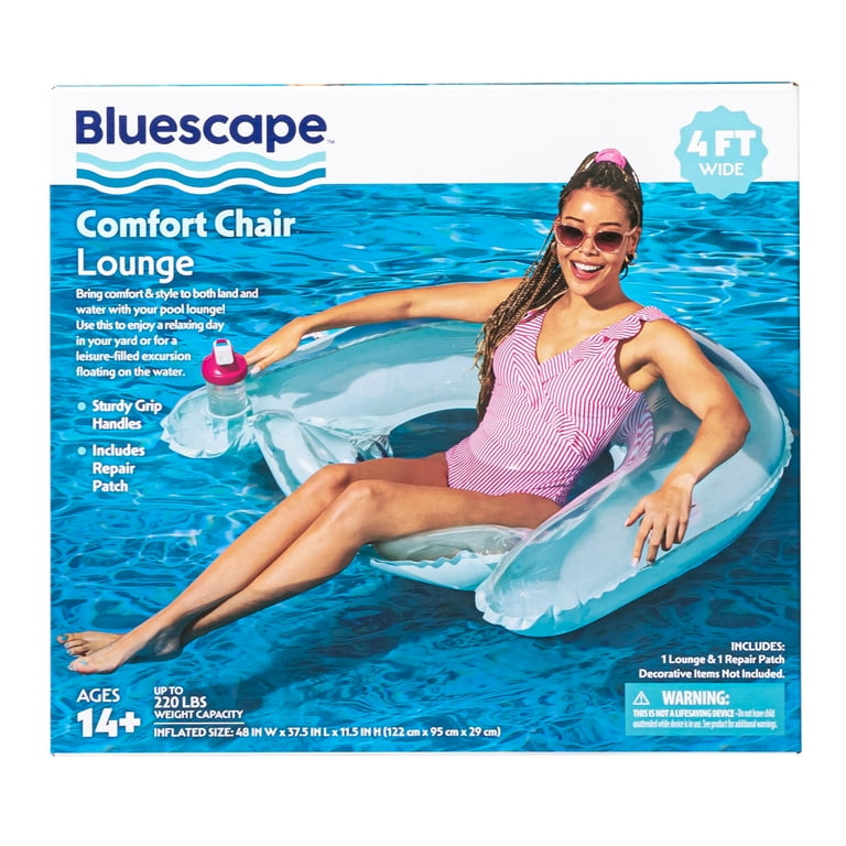 Bluescape Inflatable Comfort Chair Lounge Pool Float Teal Age 14 up Unisex
