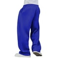 thumbnail image 4 of Men's Baggy Sweatpants Wide Leg Pants with Pockets, Oversized Lounge Pants for Home, Streetwear and Comfort Wear,Royal Blue,2XL, 4 of 4
