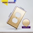 thumbnail image 4 of ENERLITES Duplex Receptacle Outlet Metal Wall Plate, Stainless Steel 201 Outlet Cover, Corrosion Resistant, Size 1-Gang 4.50" x 2.76", UL Listed, 7721-PB-5PCS, Polished Brass, Gold, 5 pack, 4 of 5