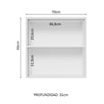 thumbnail image 3 of Mueble Superior 70 cm 2 Puertas Blanco/Marrón MADESA Glamy, 3 of 8
