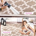 thumbnail image 4 of SAFAVIEH Courtyard Amanda Geometric Indoor/Outdoor Area Rug, 5'3" x 5'3" Square, Brown/Bone, 4 of 15