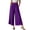 Purple, variant on Women Chiffon Wide Leg Palazzo Pants Flowy High Waist Trousers with Pockets Loose Fit Casual Pants