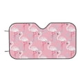 thumbnail image 7 of Picia Pink Flamingo Curved Windshield Sunshade Accordion Folding Style Auto Shade for Car Truck SUV Van Blocks UV Ray Sun Visor Protector -Medium, 7 of 7