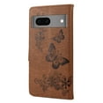 thumbnail image 5 of Feishell Wallet Case for Google Pixel 7,Retro PU Leather Butterfly Embossed Pattern Full Protection Anti-Scratch Shockproof Magnetic Clasp Flip Holder Card Slots & Cash Pocket Phone Cover,Brown, 5 of 6