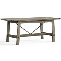 67.7" Rustic Grey Dining Table for Kitchen Room, 6 Person Modern Wood Table