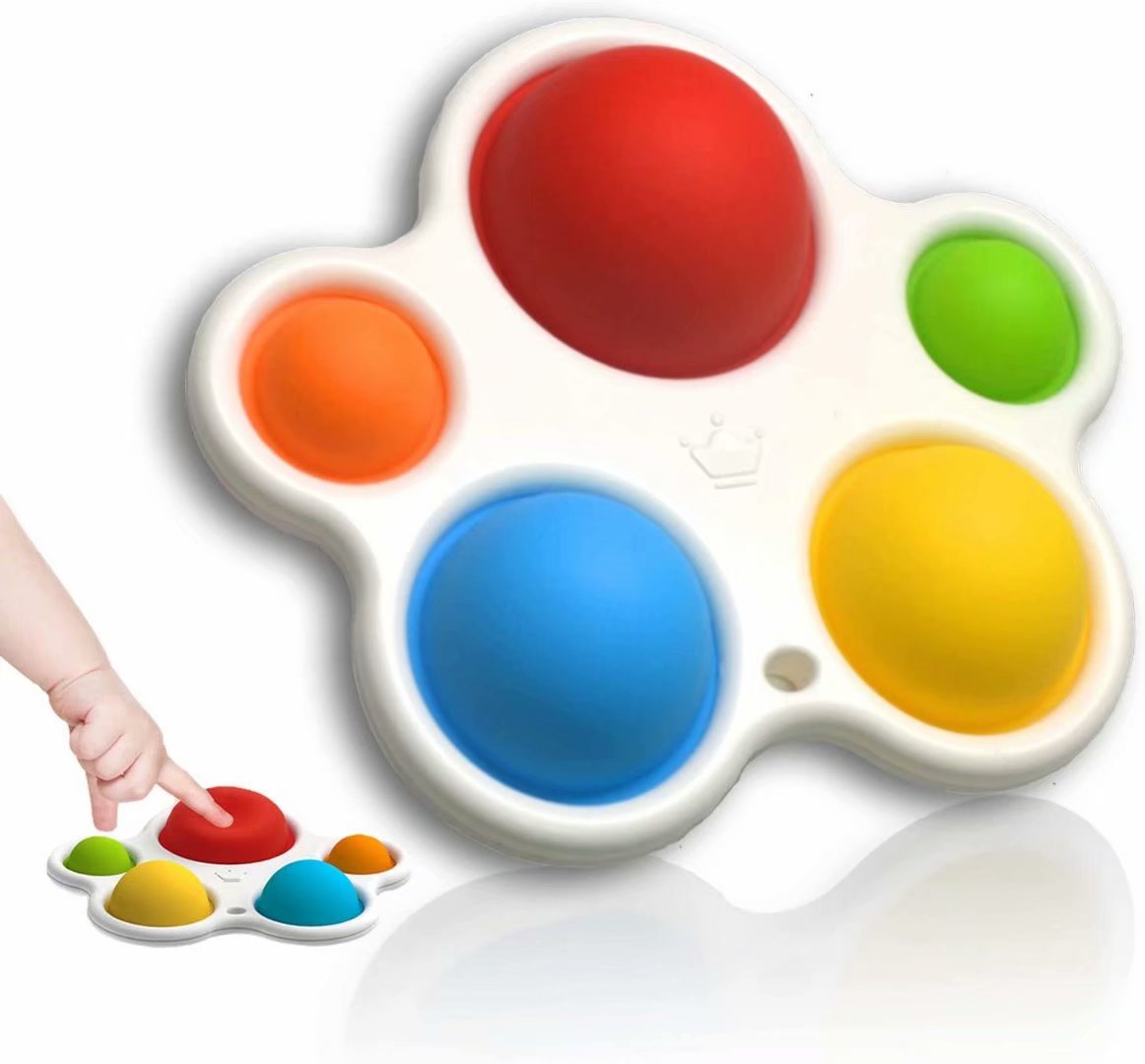 Baby Simple Dimple Fidget Toy, Kids Sensory Toys Silicone Flipping