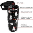 thumbnail image 4 of Halloween Tumbler with Lid and Straw 30oz,Black Cute Ghost Cat Vacuum Insulated Leak Proof Tumbler,Goth Cute Spooky Gift Women Kids Teen Girls,Halloween Accessories Stainless Steel Coffee Cup, 4 of 6
