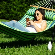 Bliss Hammocks Caribbean Hammock w/ Pillow - Mediterranean Stripe, 80 L x 48 W