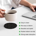 thumbnail image 3 of Christmas Black Coasters Set of 4, Absorbent Coasters for Drinks, Winter Snowflakes Xmas Retro Coaster for Desk Coffee Table Protection, Home Decor House Warming Gifts 4", 3 of 8