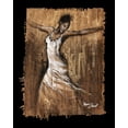 thumbnail image 2 of Stewart, Monica 26x32 Black Ornate Wood Framed with Double Matting Museum Art Print Titled - Graceful Motion I, 2 of 4