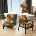 thumbnail image 1 of Designart "Earthy Euphony Hardedge Art wall decor VI" Multi-Color Abstract Upholstered Accent Chair - Modern Arm Chair For Bedroom, 1 of 7