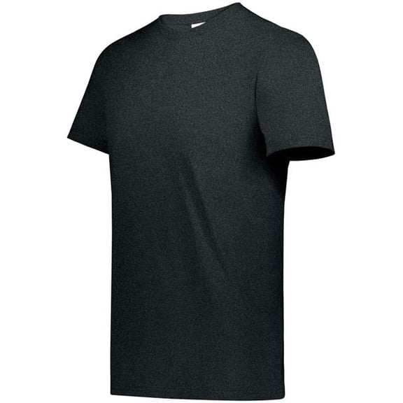 Augusta Sportswear 6950.146.L All-Day Core Basic 50 Percent Cotton & 50 Percent Polyester T-Shirt, Onyx Heather - Large