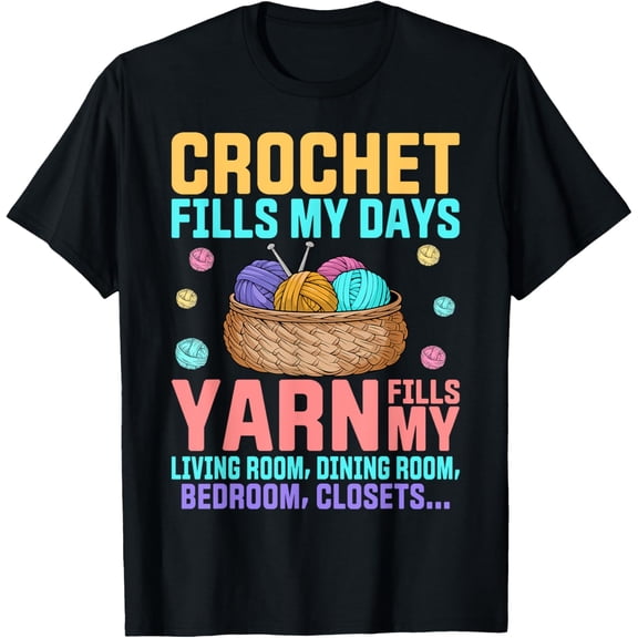 Exquisite and comfortable-Funny Crochet Shirts Gifts for Crochet Lovers Knitter Women T-Shirt