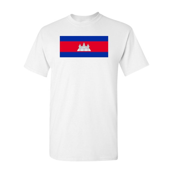 Cambodia Country Flag Adult DT T-Shirt Tee