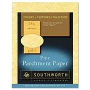 Parchment Specialty Paper, 24 Lb, 8.5 X 11, Gold, 100/pack | Bundle of 2 Packs