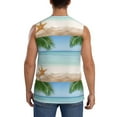 thumbnail image 4 of Bingfone Starfish in Beach Pattern Men's Tank Tops Workout Sleeveless Tee Shirts Running Beach Tanks for Men-3X-Large, 4 of 8