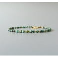 thumbnail image 3 of African Turqouise 3.5mm Round Shape Faceted Cut Beads 7 inch Gold Plated Clasp Bracelet for men, women, unisex. Link Chain Stacking Bracelet.|LINK_00053, 3 of 6