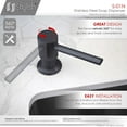 thumbnail image 6 of Stylish Ht 14” Matte Black Single Handle Kitchen Faucet with Soap Dispenser K131NS01N, 6 of 11
