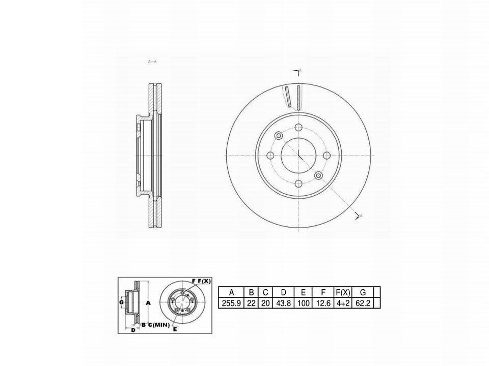 Winstop Brake Rotor, Front WS249122, Hyundai Accent 2017-2012
