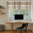 thumbnail image 6 of Brown Buffalo Plaid Tier Curtains 36 Inch Length, Geometric Modern Farmhouse Cafe Short Curtains for Bathroom Over Sink, Small Kitchen Curtain Light Filtering Tiered Drapes 2 Panels 27.5"Wx36"L, 6 of 9