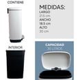 thumbnail image 3 of JAUZ IMPROVEMENT Cesto bote de basura de pedal con tapa aluminio cubo plástico removible 30 litros resistente a olores para baño, cocina, oficina (J0367 - 1PZ), 3 of 5