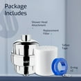 thumbnail image 2 of Mist Shower Head Filter 15-Stage Water Filtration for Hard Water, 3.25" x 5" Chrome, 2 of 8