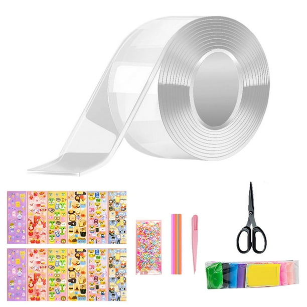 Cintas de doble cara,Juguete para niños con cinta adhesiva de doble cara Blow Bubbles Estilo D Macarena Cintas de doble cara