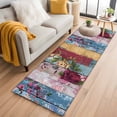 thumbnail image 3 of 2x6 Kitchen Runner Rug, Vintage Floral Non-Skid Rubber Backing Large Rectangle Rugs - Living Room Bedroom Home Office, Farmhouse Botanical Flowers Indoor Floor Mat Carpets Washable Rug, 3 of 9