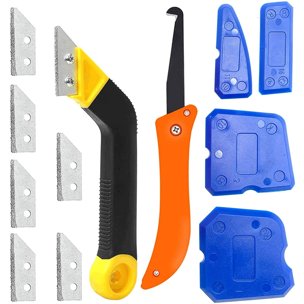 25pcs Grout Removal Tool, Caulking Removal Tools Tile Grout Saw and Grout  Hand Saw with 13 Pieces Extra Blades, Tile Joint Cleaning Tool, Caulking