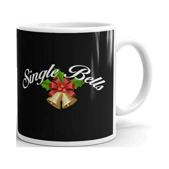 Single Bells Funny Christmas Holiday Coffee Tea Ceramic Mug Office Work Cup Gift 11oz