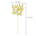 thumbnail image 4 of Golden Cake Decor Insert Cards for Birthday Parties and Festivals Beautiful Shining Paper Decor 10pcs, 4 of 8