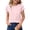 Pink, variant on Girls Solid Pure Cotton Crew Neck Short Sleeve T-Shirt for Kids Ages 0-12 Soft Breathable Basic Tops for Spring Summer White