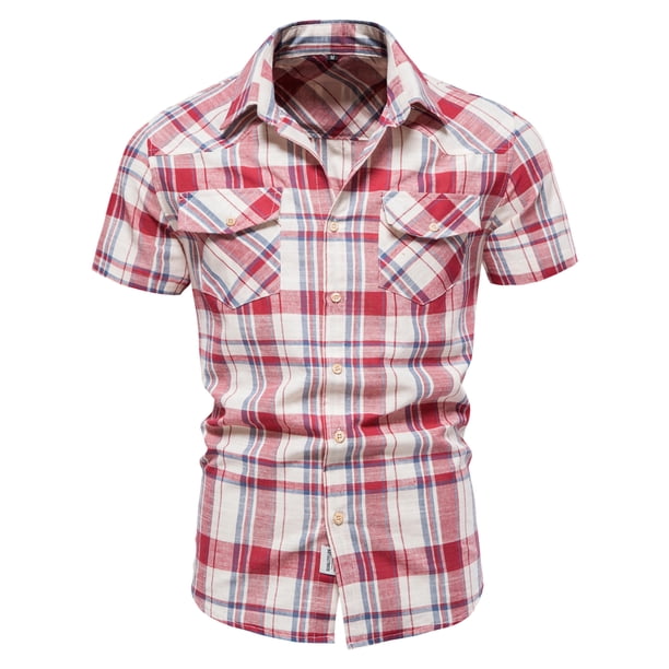 SAYOO Camisa de manga corta para hombres SAYOO moda