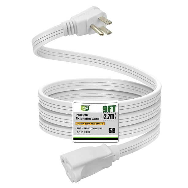 Cable de extensión EP SPT-3 de 9 pies, pesado, calibre 14, 3 puntas