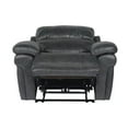 thumbnail image 2 of Sunset Trading Luxe 3-Piece Leather Reclining Living Room Set in Gray, 2 of 8