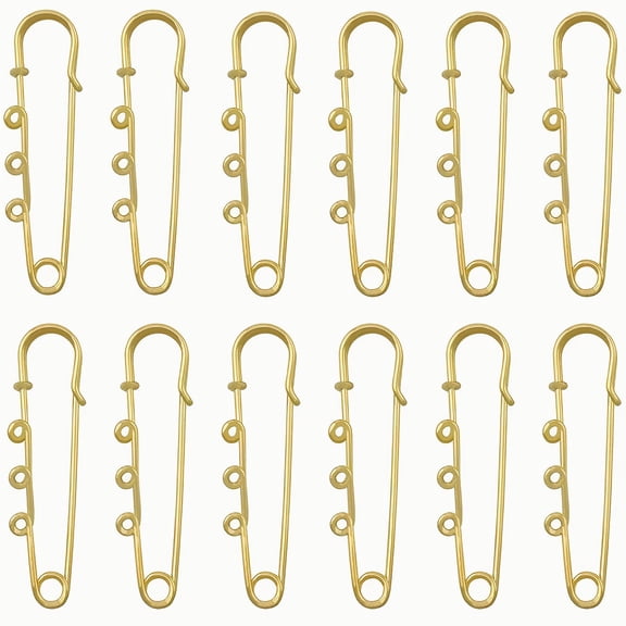 22pcs Alloy Metal DIY Brooches with Pendant Clasps - Golden & Silvery, 1.97inch, Ideal for Jewelry Making, Clothes & Bags, Versatile Crafting Accessories, Jewelry Making Supplies|Decorative Brooches