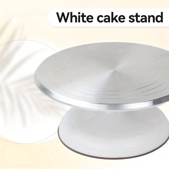 XUNXUNRA 10-Inch Polypropylene Cake Turntables Non-Slip Decorating Platform