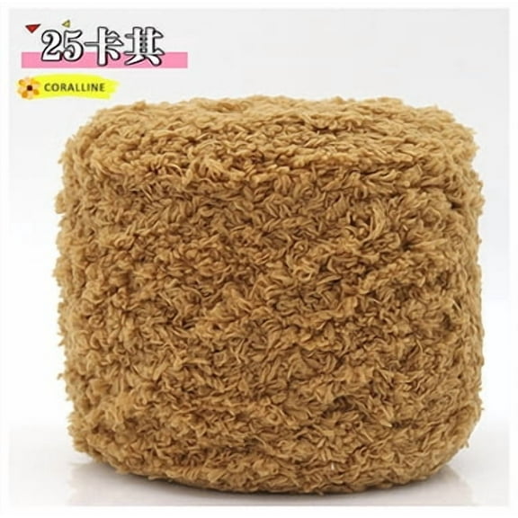 Nvzi Crochet Yarn, 100g per Roll, 1 Roll, Polyester Material, Ideal for Making Towels,Sweaters, Blankets & Handicrafts - Durable DIY Yarn for Crocheting Projects with Versatile Use ,khaki
