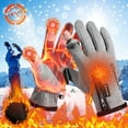 thumbnail image 5 of Nkmbld Heated Gloves for Men Women, Winter Warm Gloves Touchscreen Cold Weather Driving Gloves Windproof Slip Sports Gloves for Cycling Running Skiing Hiking Climbing, Black, 5 of 8