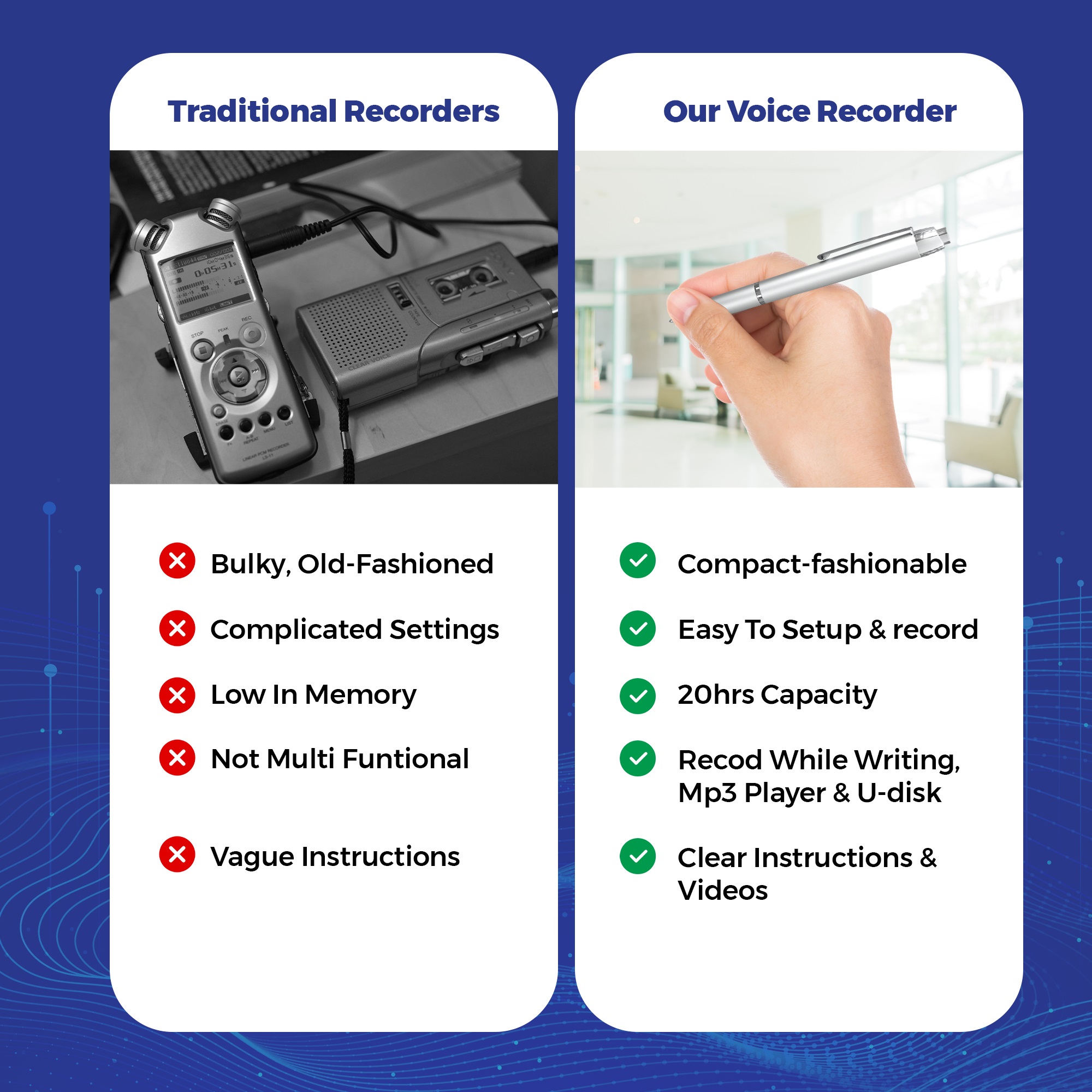 Outsmart Gadgets Digital Pen Voice Recorder, 16GB photo 5