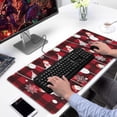 thumbnail image 2 of Long Mouse Pads for Desk,Red Christmas Snowman Pattern Desk Mats on Top Of Desks, Desk Mouse Pad Extra Large with 3mm Non-Slip Base and Stitched Edge for Gaming,Office,Work,Home 31.5x15.7in, 2 of 5