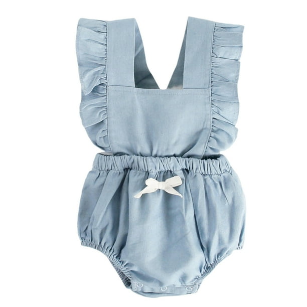 Ropa bebe recién nacido mono tirantes denim haori primavera verano
